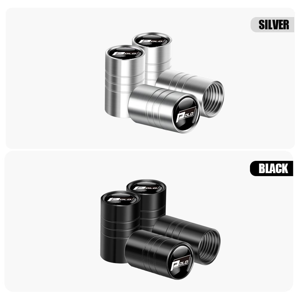 4PCS 3D Metal Car Wheel Tires Valve Caps Tyre Dust Cover For Volkswagen Polo Sharan Golf Scirocco Touran Touareg VW GIT Tcross BA5