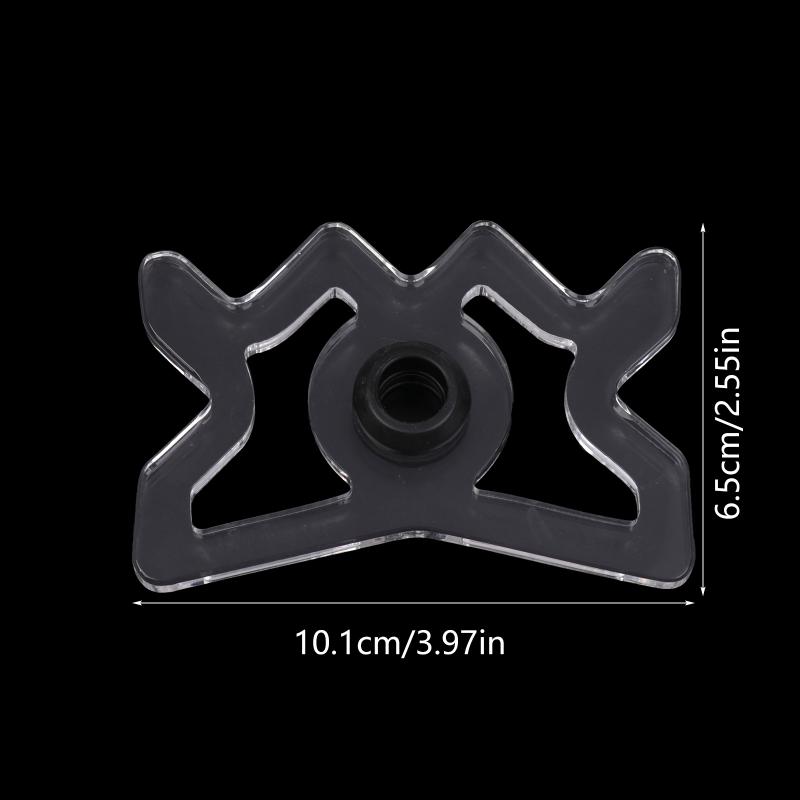 Transparent Acrylic Pool Billiard Cue Bridge Head Plug-in Easy To Use Pool Stick Holder Rubber Acrylic Billiard Cue Bridge
