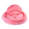 Elegant Lace Dog Puppy Bed Ruffled Princess Sofa for Small to Medium Pets Creative Pink Lace Pet Bed Cute Nest