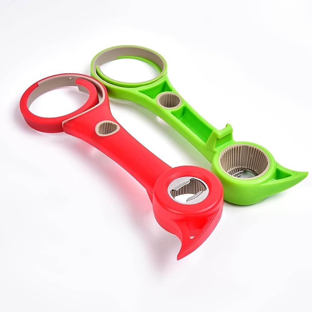 Instrument de bucătărie multifuncțional 6 în 1 Deschizător de sticle pentru borcane din plastic Lamă din oțel inoxidabil Capac spiralat Twister Înlăturare capac de bere și sodă