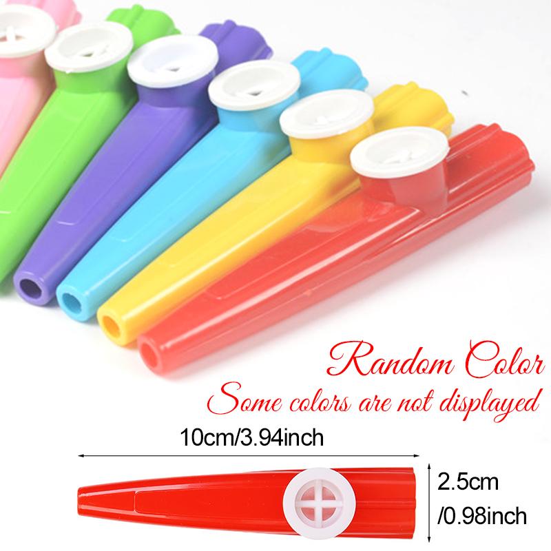 5-20PCS Colorful Plastic Kazoo Whistle Portable Harmonica Flute Instrument Learn Easily Funny Whistle for Music Lovers Gifts ZYF