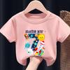 New Boys and Girls Clothing Outer Space Rocket Planet Printed Childrens Tshirt Birthday Round Neck Summer polyester fabric