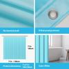 1Pc Light Blue Shower Curtain Liner With Magnets, Plastic Bath Curtain For Bathtub Bathroom, Window Curtain, Home Decor