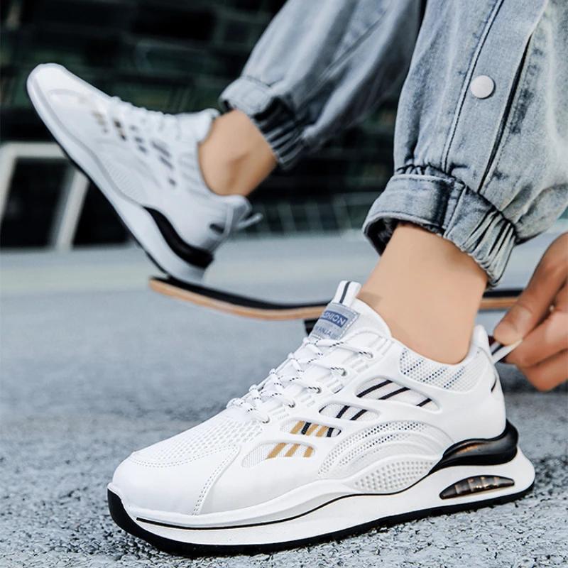 Fashion Men Sneakers Air Cushion Running Shoes Men Mesh Breathable Casual Shoes Brand Non Slip Men Running Shoes Tenis Masculino