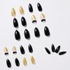 Black Gold Glitter Waterproof Removable False Nail Stickers