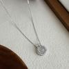 Banyan Tree S925 Silver Princess Bow Necklace with Chalcedony, Pearl & Diamond Accents