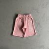 Corteiz American Street Hip Hop Printed Knitted Shorts Men's Trend Brand Summer Loose High Street Five-point Central Guard Pants