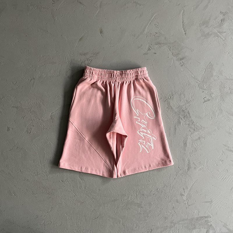 Corteiz American Street Hip Hop Printed Knitted Shorts Men's Trend Brand Summer Loose High Street Five-point Central Guard Pants