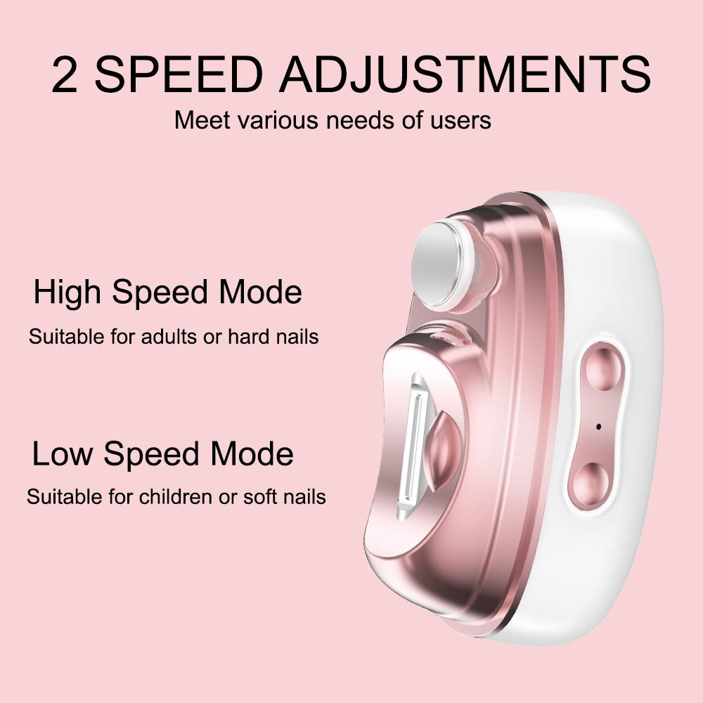 4-IN-1 Electric Nail Clippers With Trimmer Grind Polish UV Lamp Automatic Anicure Trimmer Adult Baby Fingernail Toe Scissors