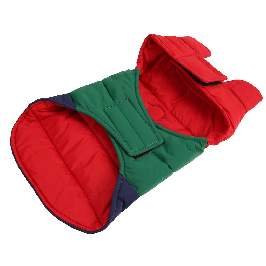 Pet Winter Warm Vest Double Sided Thicken Cotton Waterproof Windproof Dog Winter Clothes for Medium and Large Dogs Green