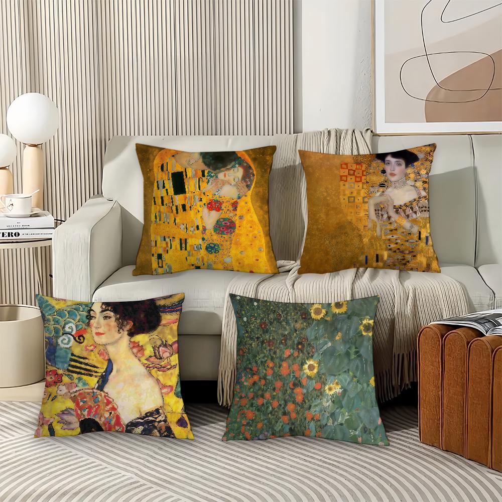Federa Cuscino Il Bacio G-Gustav K-Klimt Adatta Per Camere da Letto Soggiorni Auto Decorazione Casa