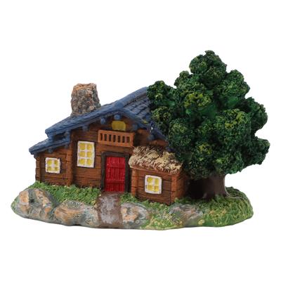 Landscape House Figurine Resin Village Hut Ornament Bonsai Decoration for Home Gardening