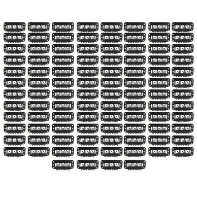 100Pcs 6 Teeth Hair Extension Clips Wig Clips Stainless Steel U Shape Snap Clips for Hair Extension Hairpiece DIY