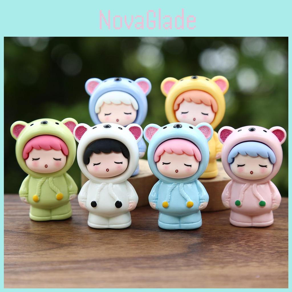 Creative Cartoon Girl Sweater Doll With Resin Material For Kids And Bedroom Decor