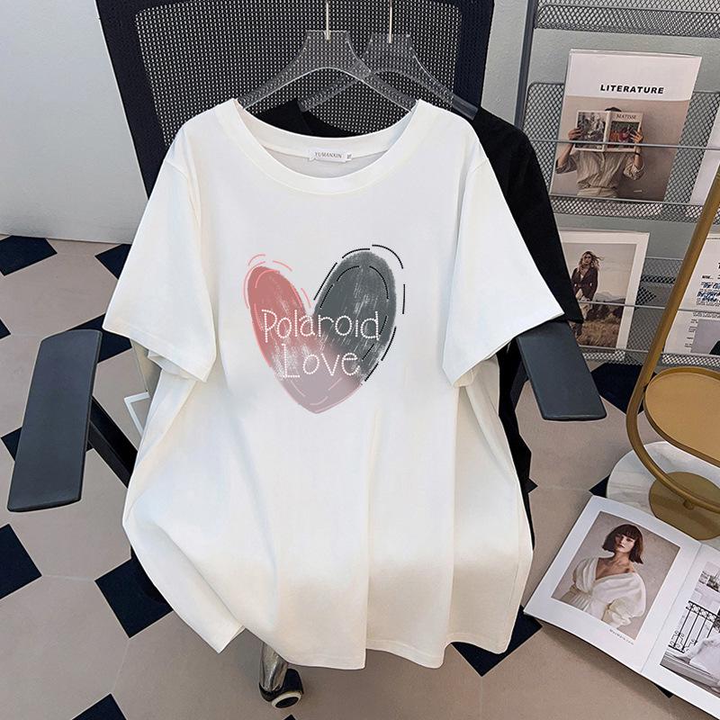 

Women s Plus Size Slimming Loose Mid-Length Short-Sleeved T-Shirt (Sizes 200/300/350 jin) 2XL