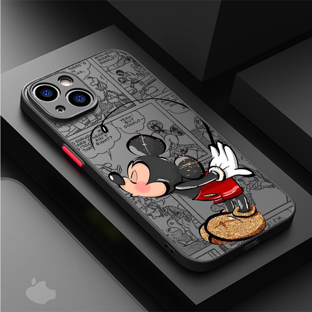 Χαριτερινή Θήκη Κινητού Mickey Minnie για Apple iPhone 15 16 Pro XS Max 13 14 Plus XR SE 7 8 12 11 Pro plus Ματ