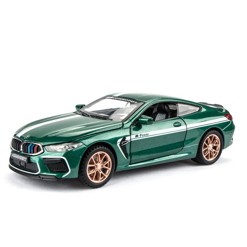 

1/32 BWM-M8 Модель автомобиля из сплава с высокой имитацией, литая игрушка со звуком и светом, инерционные транспортные средства, декоративные игрушки для детей зелёный