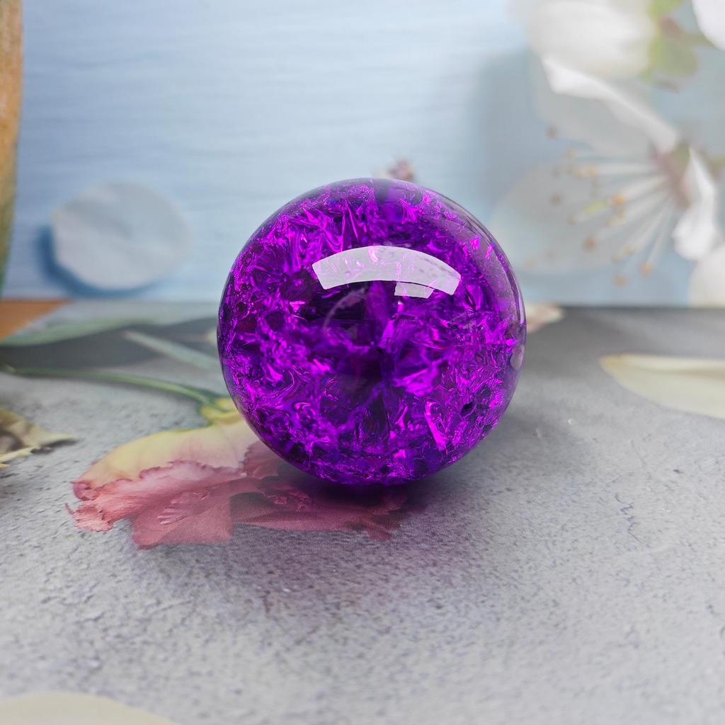 5CM Boyalı Buz Çatlaklı Küre Su Özelliği Bonsai Akvaryum Dekorasyonu