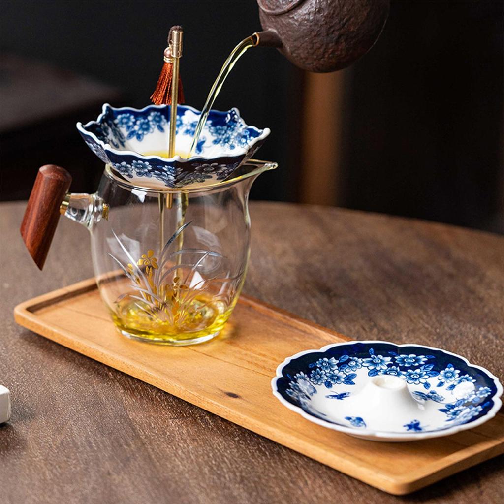 Rain Umbrella Tea Leakage Kung Fu Tea Accessories Ceramic Filters Tea Partitions Desktop Ornaments Fashion Tea Table Decorations