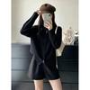 2026 European-Style High Neck Zipper Cardigan: Women's Pure Wool Thick Cashmere Knit Sweater Coat for Autumn and Winter