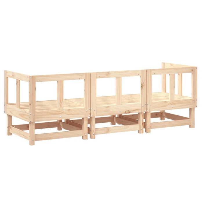 VidaXL Salon de jardin 3 pcs bois massif de pin 825415