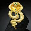 SKEDS Women Men Fashion Exquisite Colorful Rhinestone Snake Brooch Pin Elegant Lady Crystal Shining Animal Badges Corsages