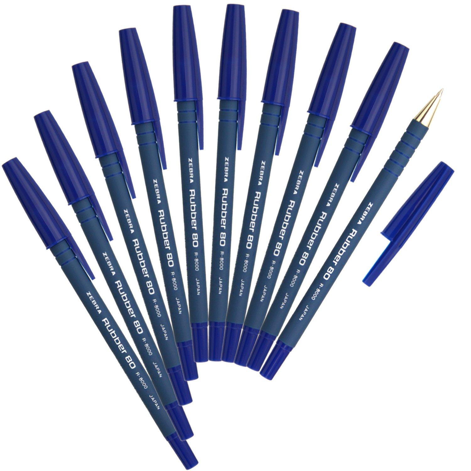 

Zebra oil-based ballpoint pen rubber 80 blue 10 pieces B-R-8000-BL