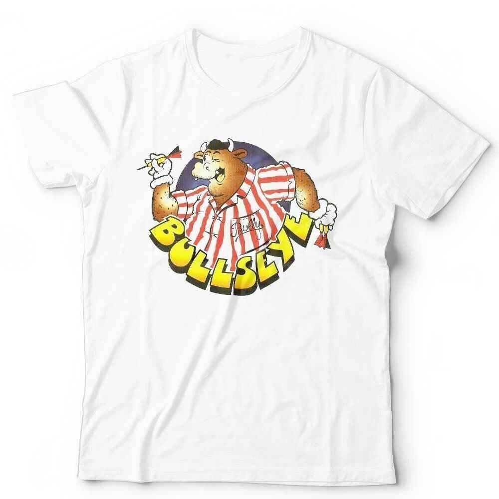 Bullseye Tshirt Unisex Gameshow Darts 80s 90s Bully White T S
