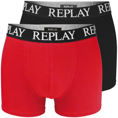 Black Red Men's Logo Boxer Shorts Set of 2