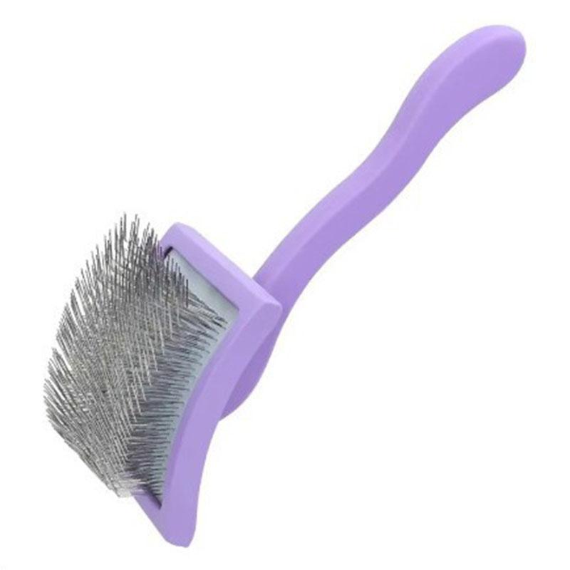 Spazzola per rimuovere i peli per toelettatura di animali domestici Spazzola per capelli manuale per bellezza domestica Manico lungo Rastrello per deshedding riutilizzabile professionale