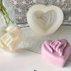 1pc 3D Heart Silicone Candle Molds for Valentine's Day Proposal, DIY Romantic Gift Set, Aromatherapy Wax & Soap Making