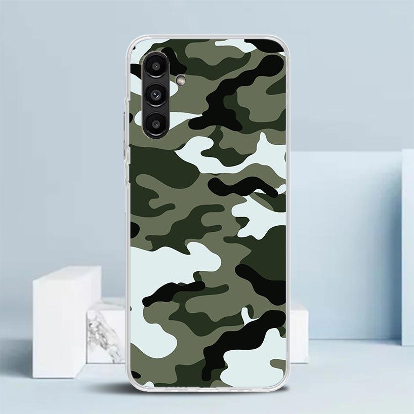 Camouflage Military Cover for Samsung Galaxy A17 A37 A57 A16 A26 A36 A56 A15 A14 A55 Phone Case A13 A53 A25 A35 A24 A34 A23 A33