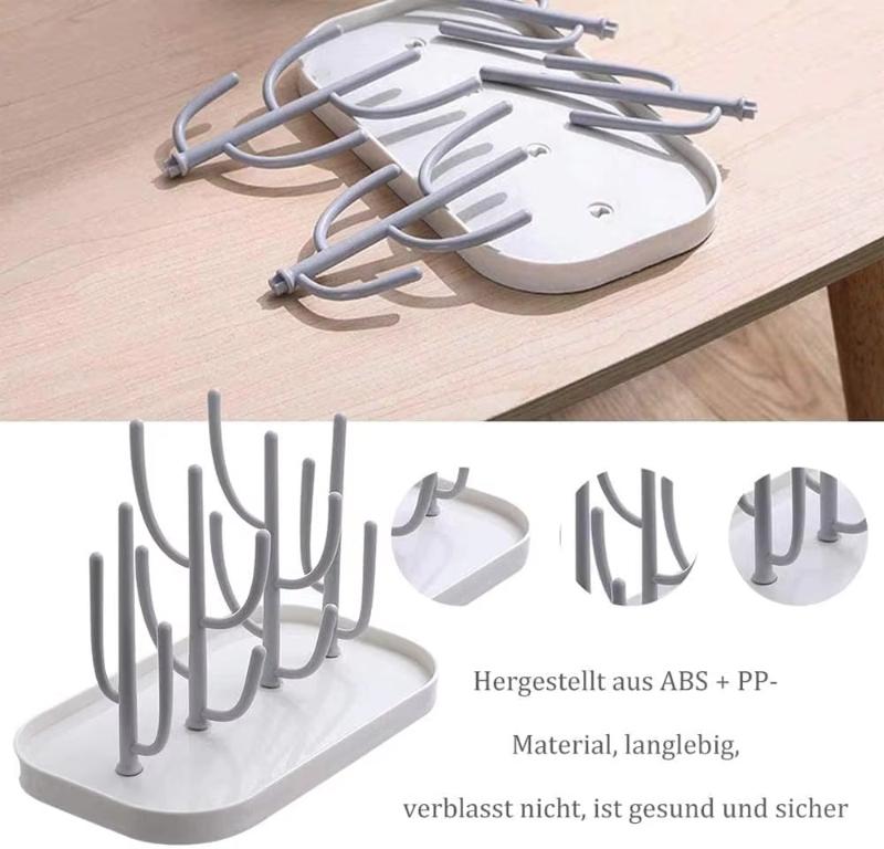 Baby Tree-Shaped Milk Bottle Drain Rack, Dust-Proof Milk Bottle Holder, Cup Drain Rack Easter Gift