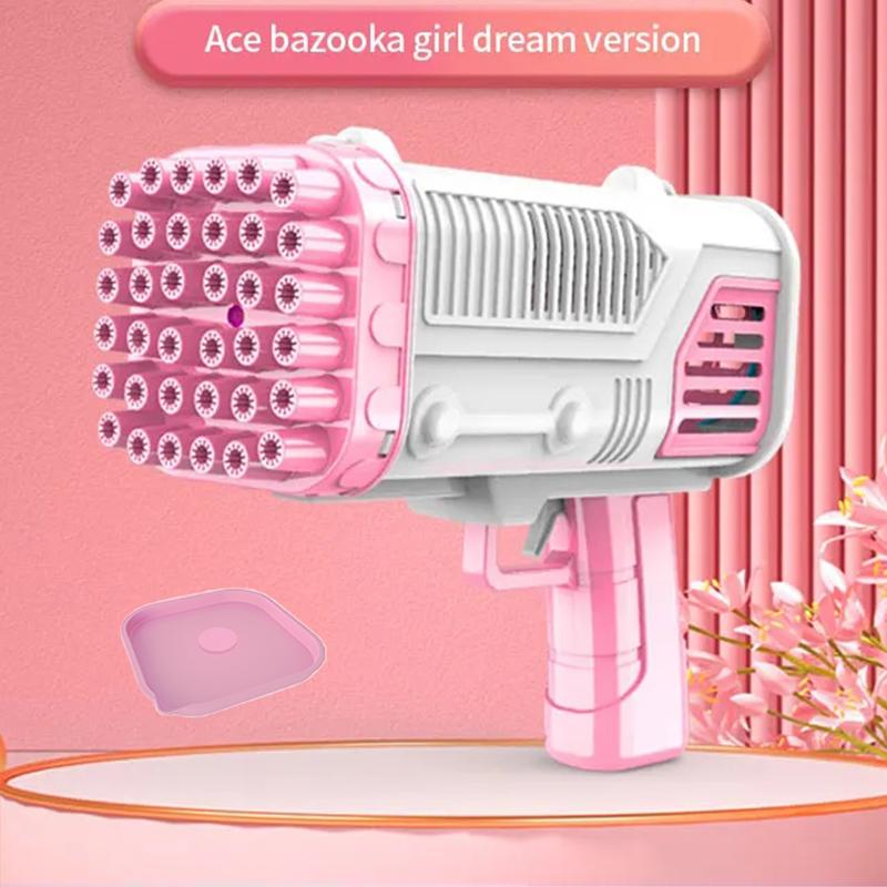 

Автоматическая машина для выдувания пузырей с 36 отверстиями и цветной подсветкой, пистолет-базука «Ангел», пистолет Гатлинга для выдувания пузырей с сильным ветром, для вечеринки по случаю дня рождения