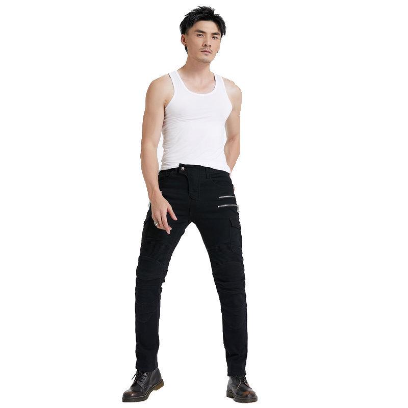 Blugi de motocicletă pentru bărbați Stil 07 cu echipament de protecție - Picior drept, Croială largă, Anti-cădere, Pantaloni off-road