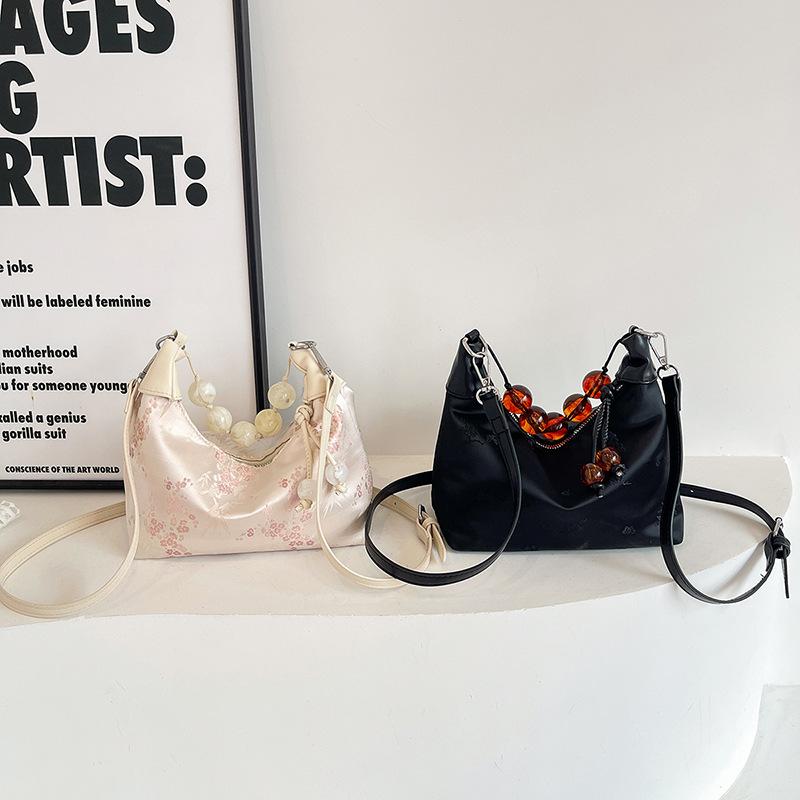 Guofeng Embroidery Fashion Design Portable Simple Shoulder Bag Female Tide 2025 Summer New New Chinese Dumpling Bag