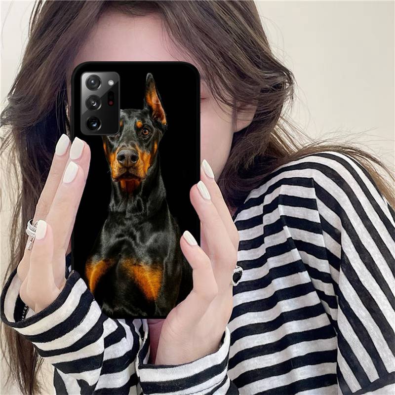 Yinuoda Animal Dachshund Doberman Dog Phone Case for Samsung Note 20 Ultra 10 Pro Lite Plus 9 8 5 4 3 M 30s 11 51 31 31s 20 A7