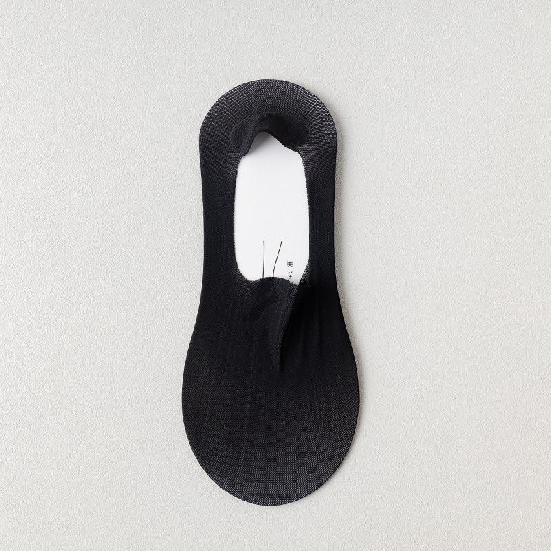 

Летние тонкие носки-следки для женщин, однотонные, универсальные, сетчатые дышащие, с мелким вырезом, невидимые носки, силиконовые против скольжения, короткие носки из 100% хлопка 1 pair чёрный