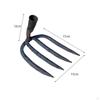 Garden Rake Head Four Tooth High Carbon Steel Replacement Hoe Harrow for ing Lawns Agricultural