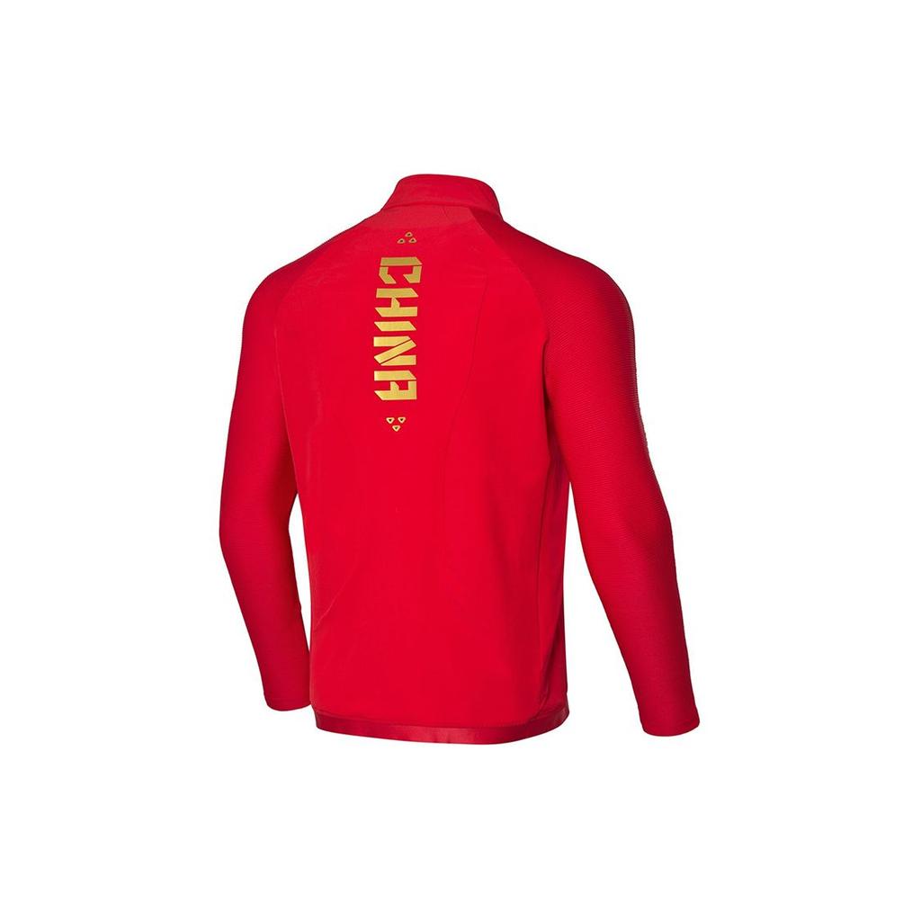 Li Ning Table Tennis Series Solid Color Logo Competition Long Sleeve Jacket Men Jacket Red AYYQ001-2