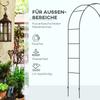Garden Arch, Rose Arch, Climbing Arch, Rose Trellis, Metal, Black, 1.40 x 0.40 x 2.40 m