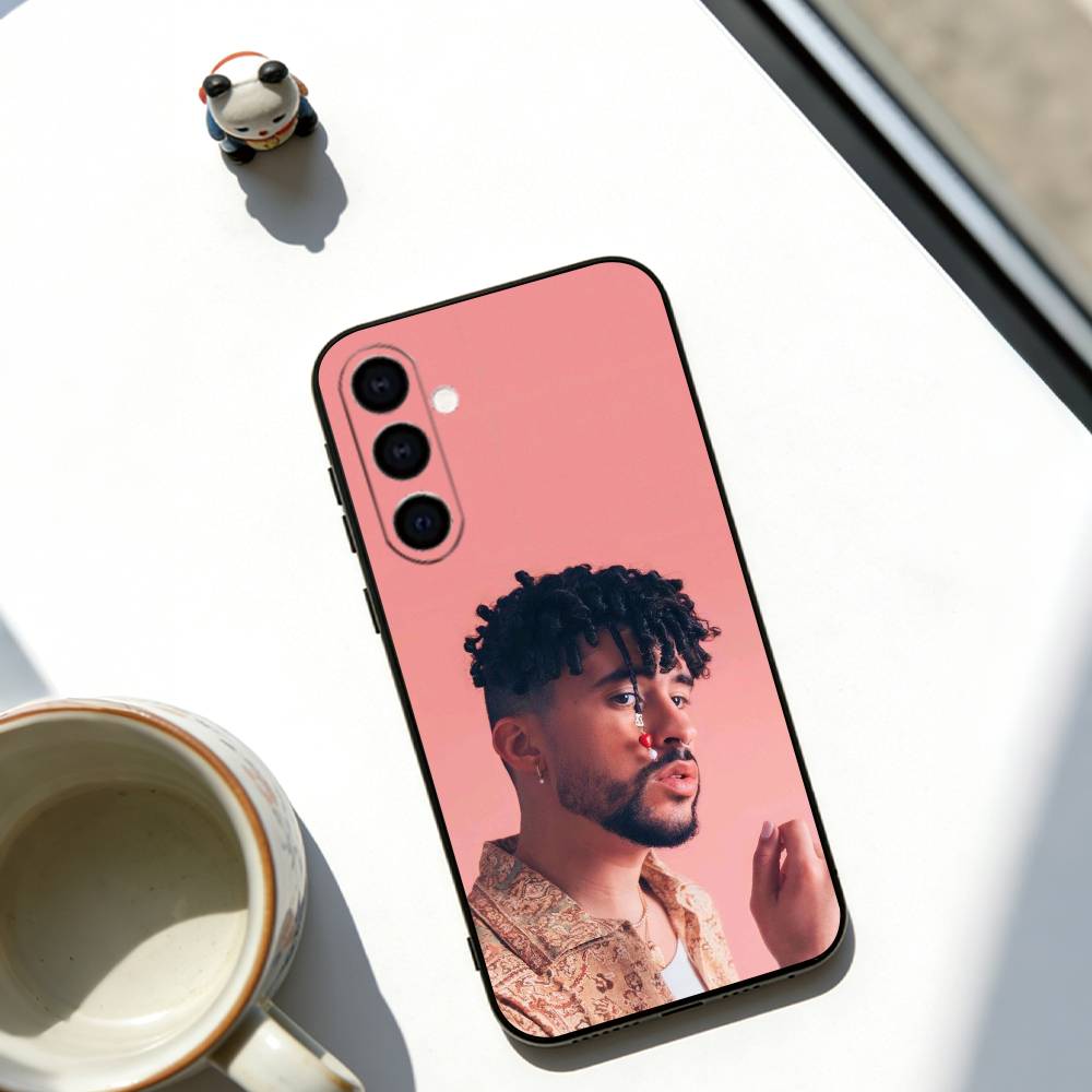Bad Bunny Phone Case For Samsung Galaxy A73,A72,A71,A70,A53,A52,A51,Others Soft Black Cover