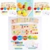 Wooden Multifunctional Arithmetic Clip Bead Learning Board Kid Puzzle Toy Set For Early Learning