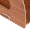 Wooden MultiSlot Storage Rack   Supplies Desktop File   for  (Black )