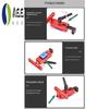 AEE2-1 PCS Flip Table Backer Slide Rail Stop T-Rail Woodworking DIY Tool Red&Blue&Black