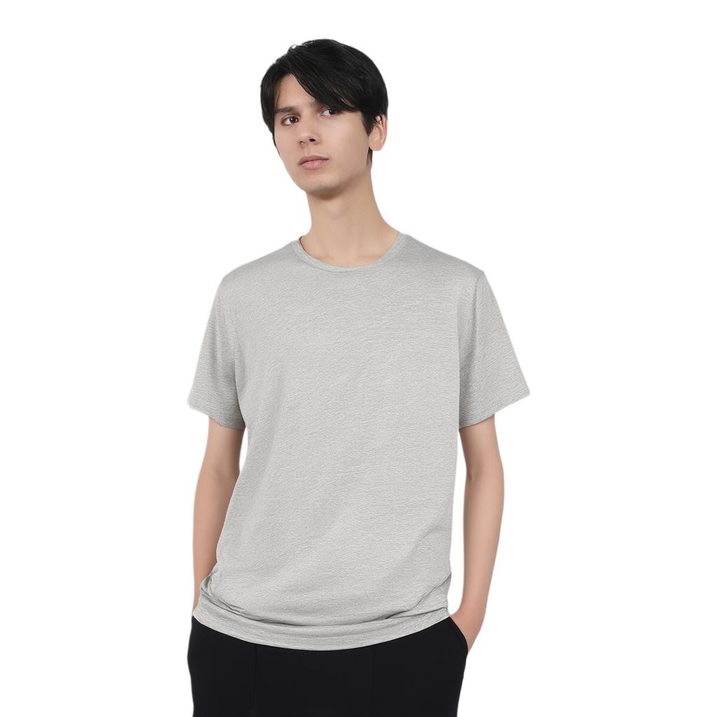 Nike Solid Color Pullover Crew Neck T-Shirt Men Tops Gray 743036-082