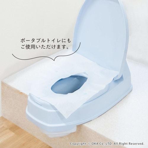 Oka Paper Toilet Seat Covers, Pokepita, Portable, 8 Sheets, Made In Japan [Disaster Preparedness]
