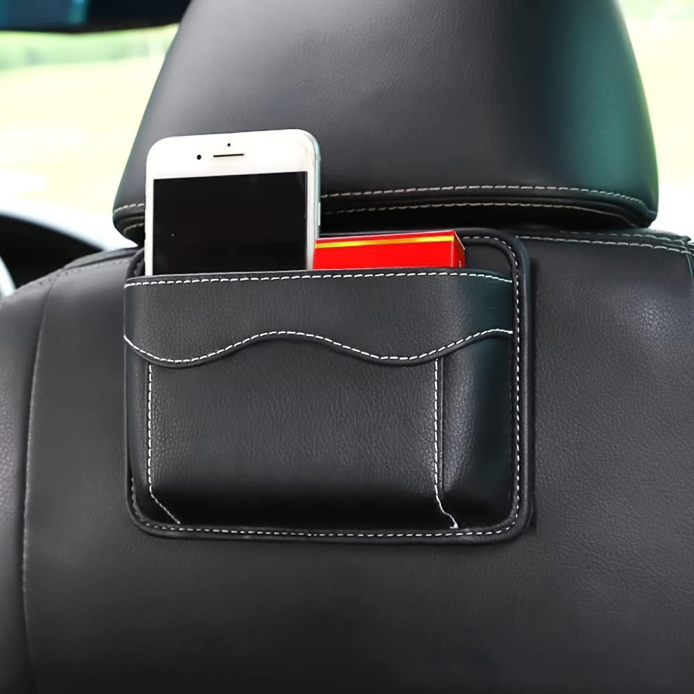 Car Storage Bag for Mobile Phones, Adhesive Seat Organizer, Dashboard Hanging Pouch