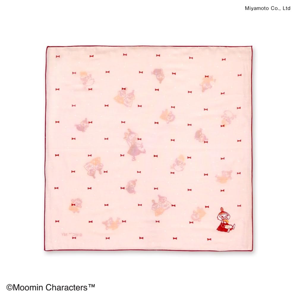 JIKAN STYLE Moomin Lunch Ribbon Sunny 48 X 48 05928 Cloth/Bento Wrap, 100% Cotton, Apple, Orange, Forest, Dot, Rain, Stripe, Day, Approx. Cm, (Ribbon