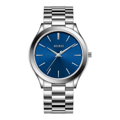 BUREI Armbanduhr Analog Quarz Einfache Wasserdicht Schwarz Armbanduhr Beliebt Stilvoll Gentleman Business Casual Leuchtend Uhr G Herren Herren